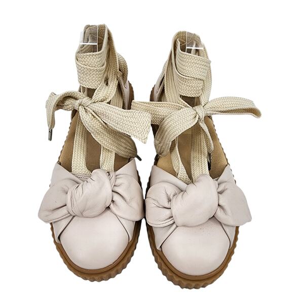 Puma X Fenty by Rihanna Women’s Size 9 Leather Bow Front Creeper Sandals - Picture 6 of 6